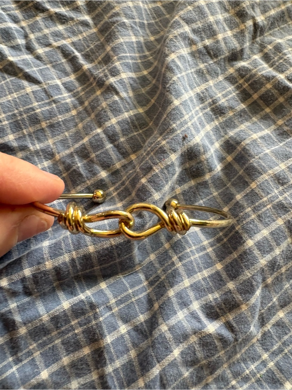 Gold Knot Cuff Bracelet adjustable